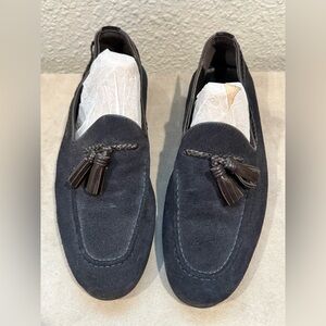 Zara Men's Dark Gray‎ Suede Loafers/moccasins  with Tassels Size 7/40